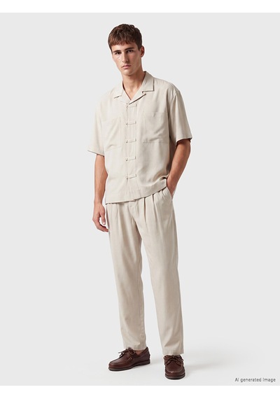 Lcw Vision Ekru Loose Fit Erkek Gömlek
