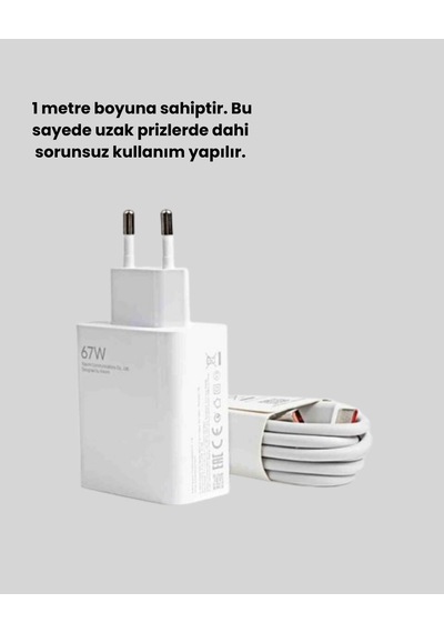 67 Watt Type C Hızlı Şarj Başlık Xiaomi Black Shark Uyumlu Renkli