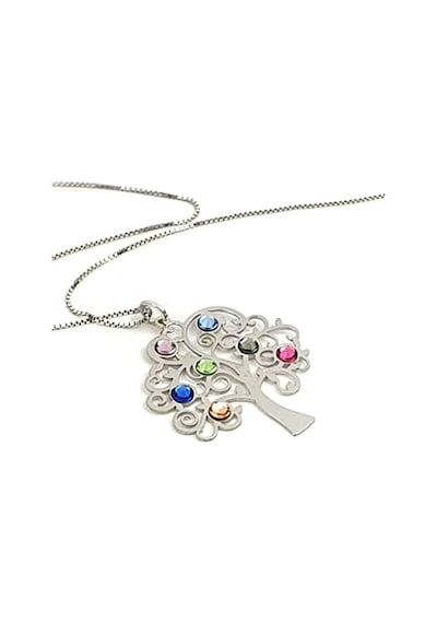 Swarovski Taşlı Hayat Ağacı Gümüş Kolye