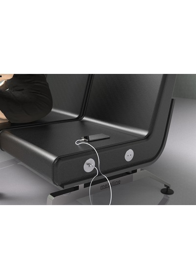 Metalline® Circular-line Modüler Hızlı Şarj Kutusu - Usb - Gümüş