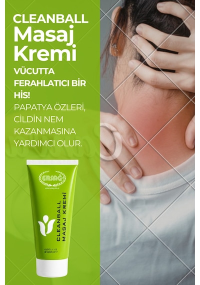Ersağ Cleanball Masaj Kremi  200 ML