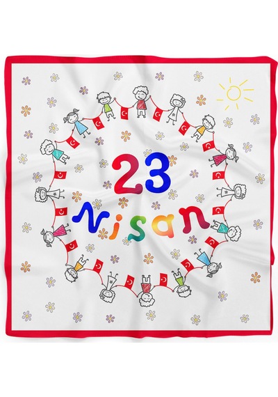 23 Nisan Çocuk Bayramı Temalı Bandana/fular Çok Renkli