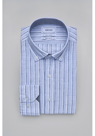 Bisse Paşa Yaka Regular Fit Uk Gömlek T Cep Mavi Gmktn3ps224008 D35 Mavi