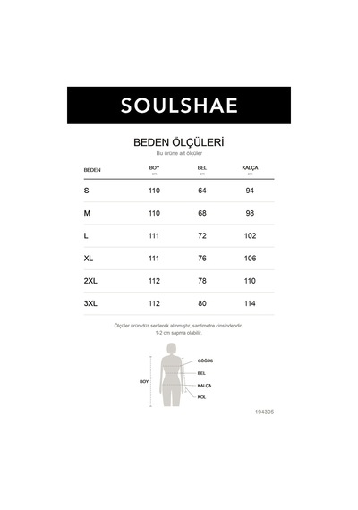 Soulshae Kadın Kot Yüksek Bel Kemerli Geniş Paça Pantolon Mavi