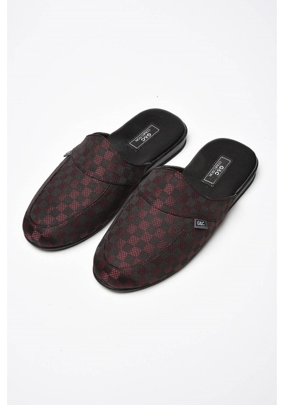 Gc 385 Erkek Ev Terliği - Bordo Siyah