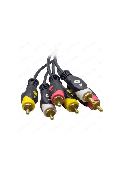 3RCA Erkek 3 RCA Erkek Kompozit Ses Video AV Kablosu - 5 Metre