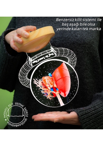 Akciğer Tasarımlı 3d Led Lamba Göğüs Hastalıkları Uzman Doktoruna Özel Hediye, Pulmonoloji Uzmanlarına, Sağlık Çalışanlarına İsimli Kişiye Özel Hediye