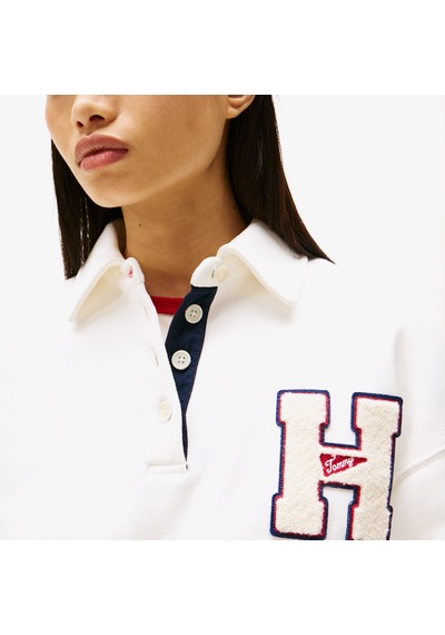 Tommy Hilfiger Tommy Jeans Graphic Hawk Kadın Beyaz Polo 026 Dw0dw20537 Beyaz