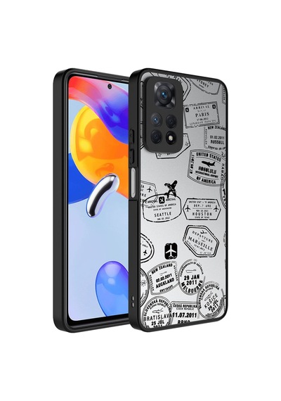 Xiaomi Redmi Note 12 Pro 4g Kılıf Aynalı Desenli Kamera Korumalı Parlak Zore Mirror Kapak Seyahat