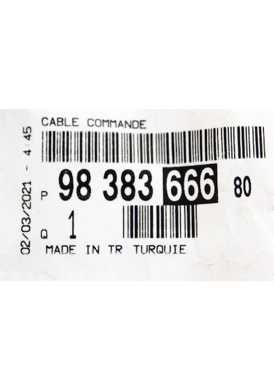 PSA 9838366680 Citroen Opel Rocks-e Fiat Topolino Kapı Açma Kumanda Kablosu