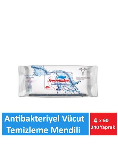 Freshmaker Antibakteriyel Hasta Vücut Temizleme Mendili Xl 240 Yaprak