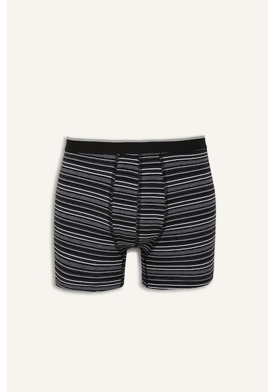 Defacto Regular Fit Çizgili Ve Düz 3lü Boxer I4019ax26aunv30 Lacivert-nv30