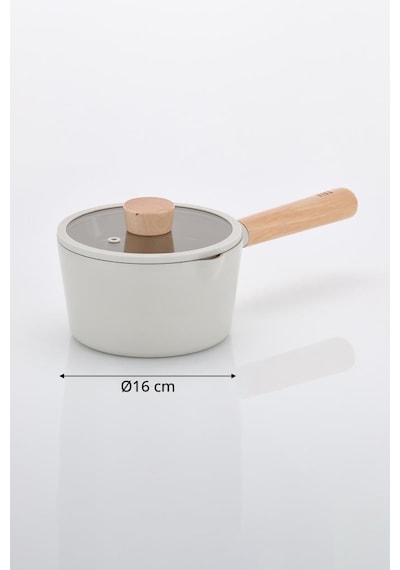 Neoflam Fika Alüminyum Döküm Süt Tavası Cam Kapaklı 16cm
