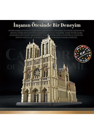 Reobrix 66016 Notre Dame Katedrali Yaratıcı Yapı Blok Seti Building Blocks Cathedral Of Notre Dame - 8315parça