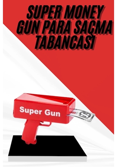 Para Dolar Atma Makinası Super Money Gun Para Saçma Fırlatma Tabancası "