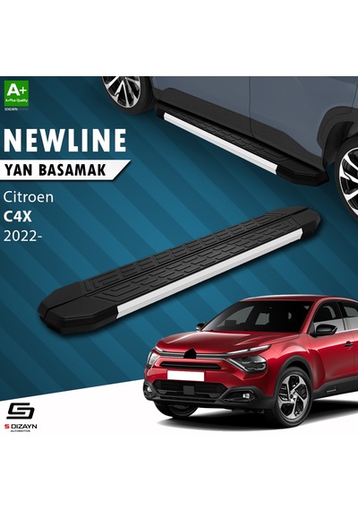 S-dizayn Citroen C4 X Newline Aluminyum Yan Basamak 183 Cm 2022 Üzeri