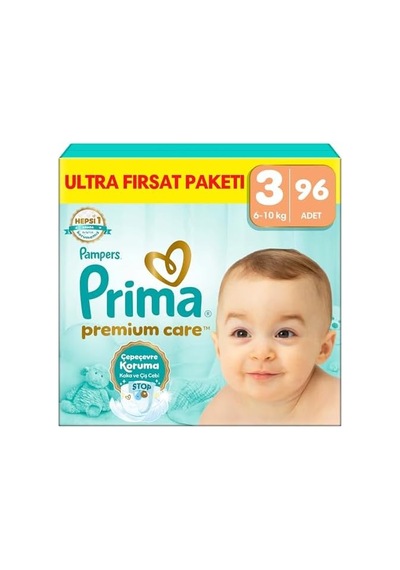 Bebek Bezi Premium Care 3 Numara 96 Adet Ultra Fırsat Paketi