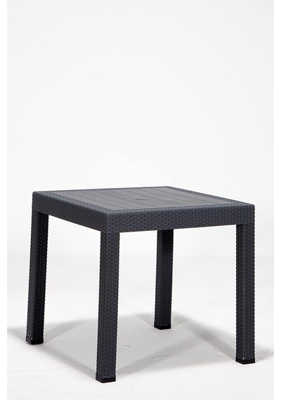 Rattan Lüx 80x80 Bahçe&balkon&teras Masa Seti - Antrasit Diğer