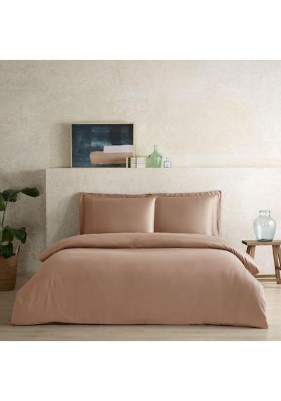 Linens X Tencel Lyocell 2'li Volanlı Yastık Kılıfı Seti Rose Rose