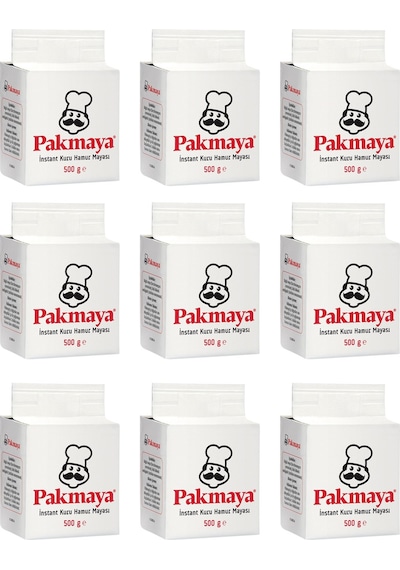 Pakmaya Instant Kuru Hamur Mayası 500 Gr X 9 Adet