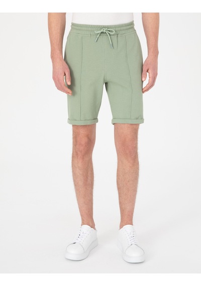 Pierre Cardin Açık Haki Regular Fit Örme Şort 50310567-vr183