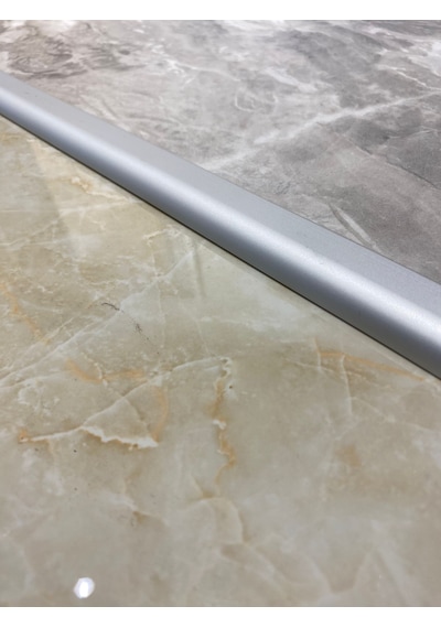 Alüminyum Oval U 8 Mm Parke Bitim Profil Çıtası 90 Cm
