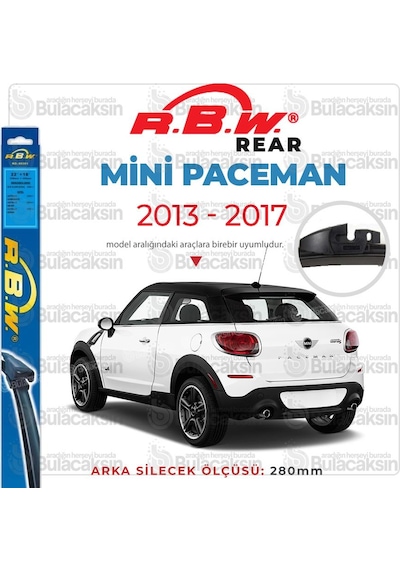 Rbw Arka Silecek Mini Paceman 2013-2017 İle Uyumlu