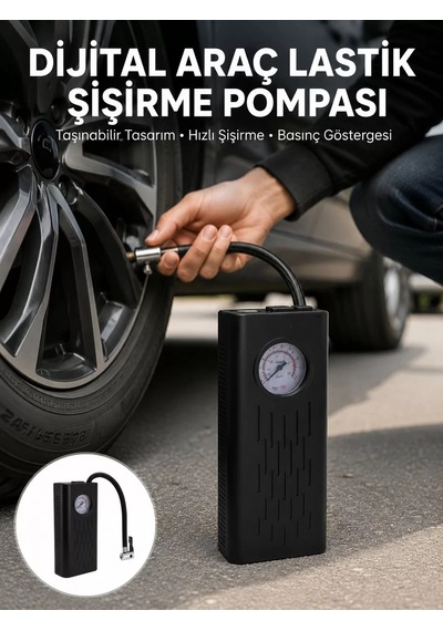 Type-c Şarjlı Güçlü Elektrikli Kompresör Motosiklet Oto Bisiklet İçin Yeni Nesil Cn