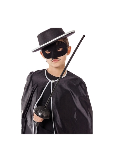 Zorro Kostüm Plastik Aksesuar Seti Maske Ve 67 Cm - Dlkj-764390