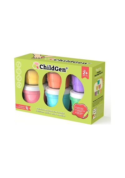 ChildGen 125 Gr 6'lı Pastel Glitter Hamur Seti