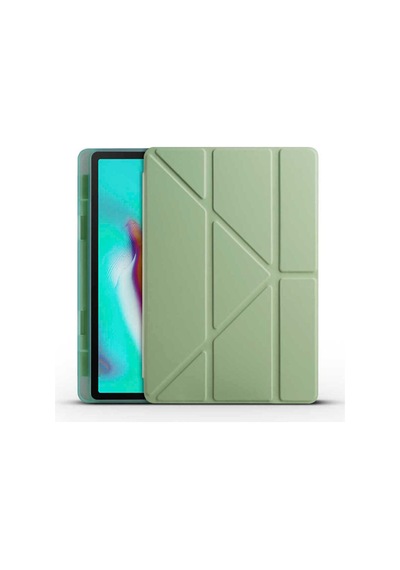 Galaxy Uyumlu  Tab A7 10.4 T500 2020 Kılıf Frm Tri Folding Kalem Bölmeli Standlı Kılıf-kırmızı Arka Kapak