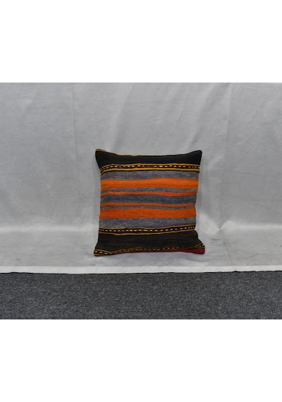 Zehra Abla Halı Yeni El Dokuma Dekoratif Kilim Kırlent Yastık Kılıfı 6459 Çok Renkli