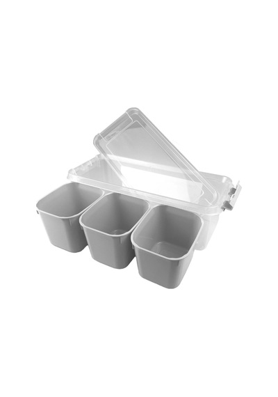 Hobby Life 3 Bölmeli Derin Grand Organizer Kutu 1.8 Litre Plastik Turuncu Diğer