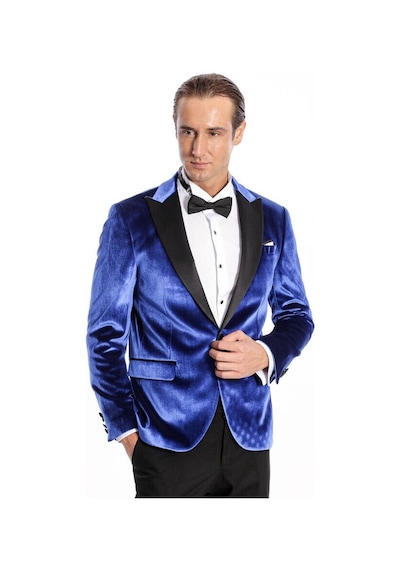 Wessi Kafide Lacivert Slim Fit Erkek Smokin Ceket Lacivert
