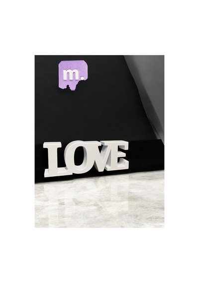Dekoratif Love Yazılı Biblo, Aşk Modern Masaüstü Dekor