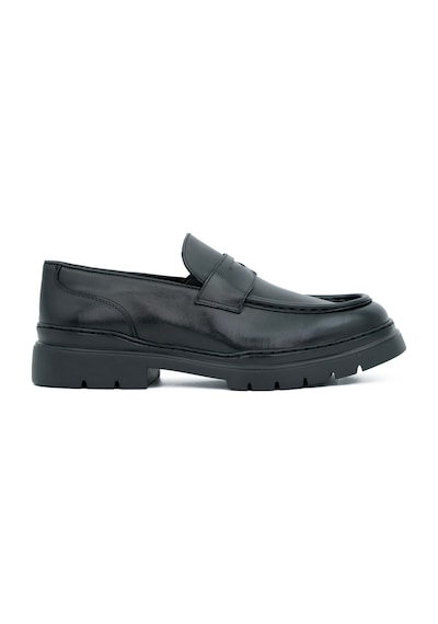 Tuna Hakiki Antik Deri Eva Taban Loafer Model Erkek Ayakkabı - 4460 Siyah