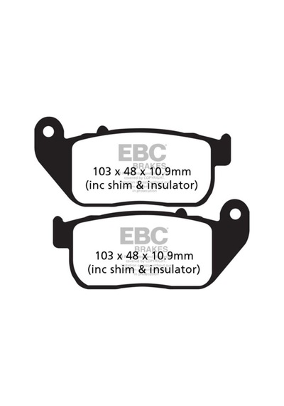 Ebc Fa381v Harley Davıdson Uyumlu Xl883/xl1200 Sportster 04-13 Yarı Sınter Ön Fren Balata