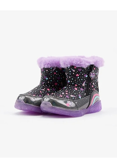 Skechers Illumi - Brights 302656n Bklv Kız Çocuk Siyah Işıklı Bot Karışık