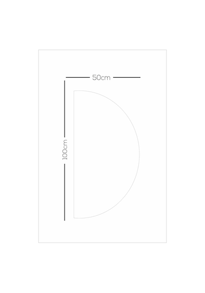 MSticker Bohem Tarzı Koyu Turuncu Yarım Daire Çocuk Bebek Odası Sticker 50x100cm