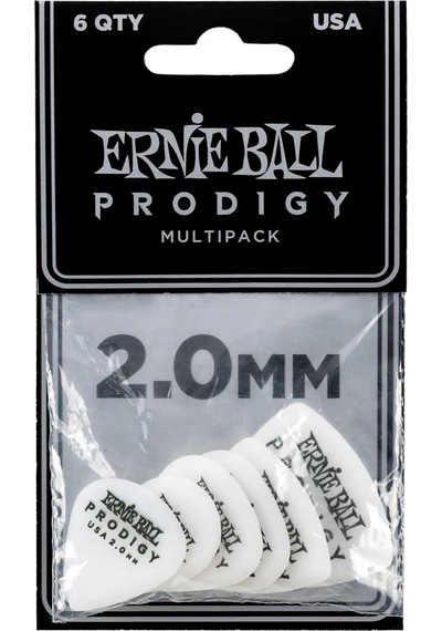 Ernie Ball P09343 / 2.0 MM White Multipack Prodigy 6 Adet 6'lı Pen