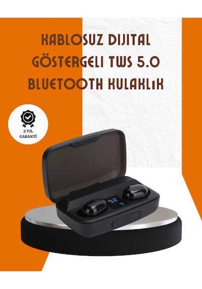 Bluetooth V5.0 Parmak Dokunmatik Kablosuz Kulaklık Şarj Kutulu Model