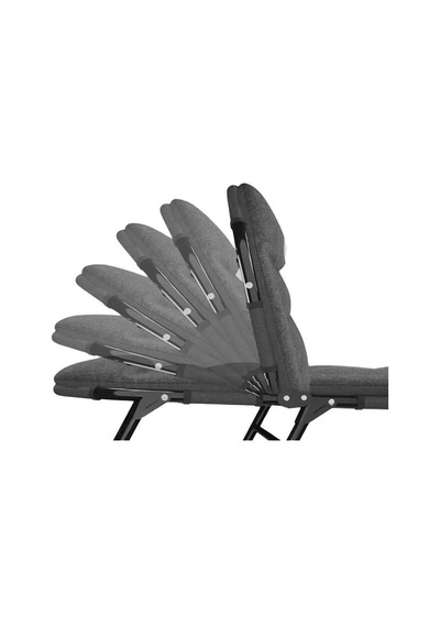 Sn-24922 Taşınabilir Ayarlanabilir 5 Kademe Sünger Kamp Yatak Şezlong Koyu Gri Sarı