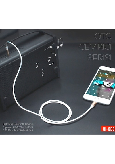 Apple Uyumlu iPhone Aux Kablo Lightning Aux 3.5Mm Çevirici Kablo Concod Jh023
