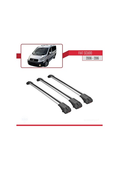 Fiat Scudo 2006-2016 Arası İle Uyumlu Ace-1 Ara Atkı Tavan Barı Gri 3 Adet Bar