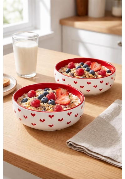 El Yapimi Seramik Salata Kasesi, Yulaf Granola Ve Kahvaltı Kasesi, Zindeliklı Beslenme Ve Diyet Kabı, Smoothie Bowl, Diğer