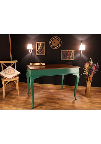 Wooding-Mobilya Wooding 100 Cm Masif Yeşil Ceviz Yemek Masası