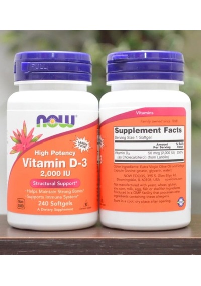 Now Foods D3 Vitamin 2000 IU 240 Kapsül