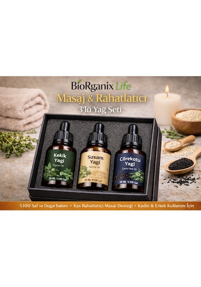Life Kas Rahatlatıcı & Masaj Yağı 3 Lü Set Spor Sonrası Bakım