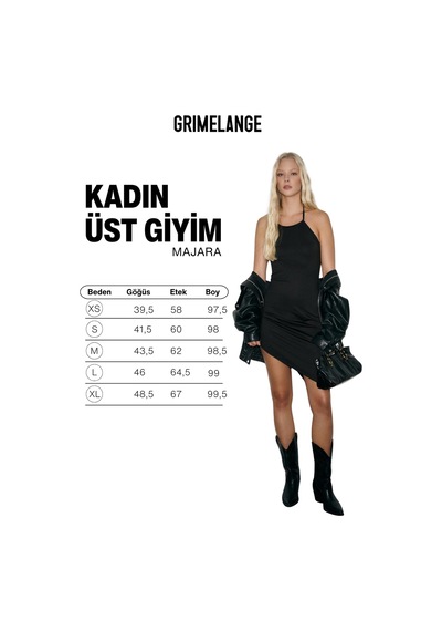 Grımelange Majara Kadın Esnek Kumaşlı Askılı Yakalı Asimetrik Etek Uçlu Siyah Elbise Siyah