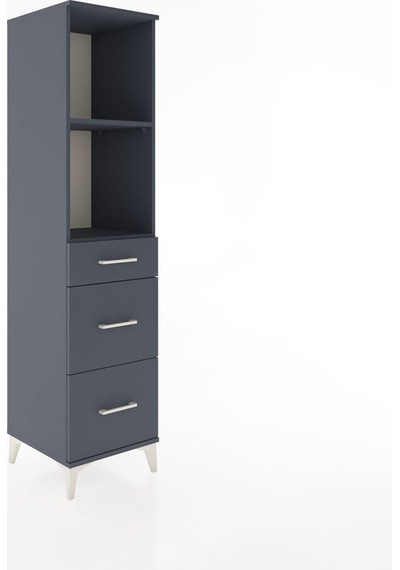 Hyperion Dolap 2 Raflı 3 Çekmeceli 44x44x182 Antrasit-antrasit Antrasit